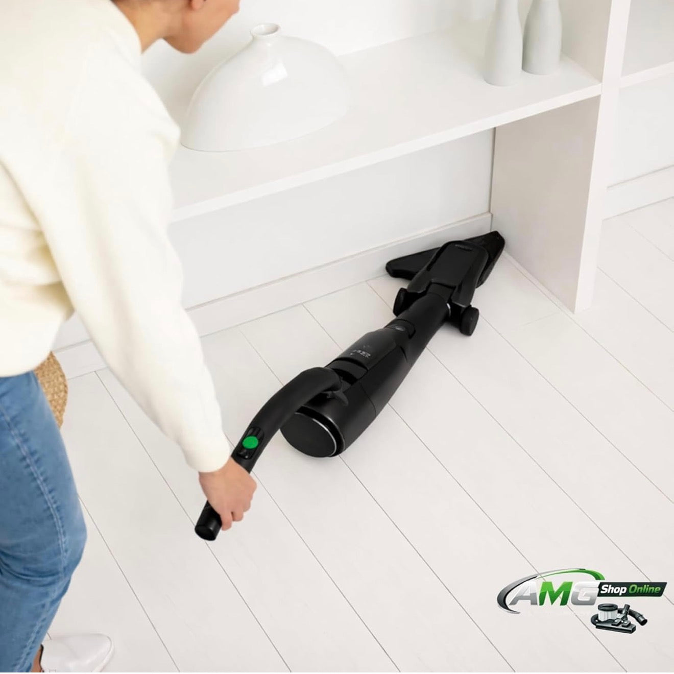 Aspirapolvere Senza Fili Folletto VK7s Black con EB7s + HD7s + SP7s + PB7 + 2 Batterie e 1 Caricatore + 6 Sacchetti con Dovina ORIGINALI + Borsa Accessori con Vari Tubi